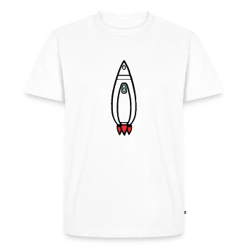 Vecteur de vol spatial spatial de fusée spatiale - T-shirt Premium bio Homme - blanc - Devant - Nico (187cm)