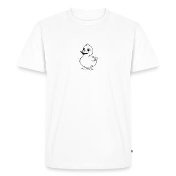 Canard mignon - Conception d’animaux de dessin animé inférieur - T-shirt Premium bio Homme - blanc - Devant - Nico (187cm)
