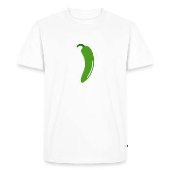 Piment vert - T-shirt Premium bio Homme - blanc - Devant - Nico (187cm)