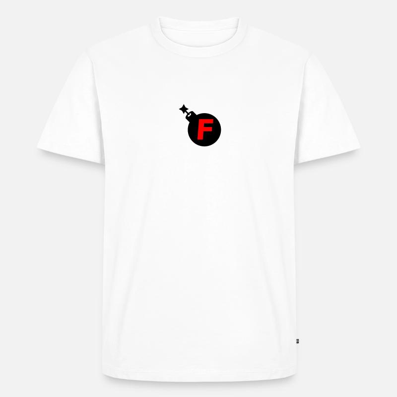 F-Bombe - Männer Premium Bio T-Shirt - Weiß