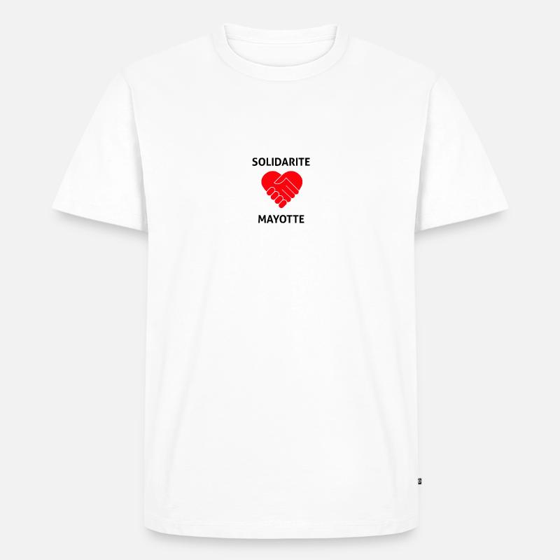 Solidaritätsmayotte - Zyklon CHIDO 14/12/24 - Männer Premium Bio T-Shirt - Weiß