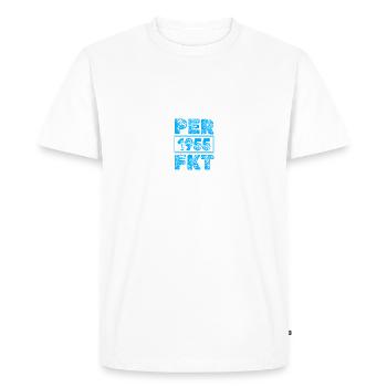 Perfectionné en 1955 - T-shirt Premium bio Homme - blanc - Devant - Nico (187cm)