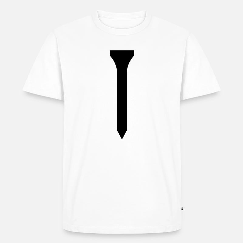 Golf Tee - Männer Premium Bio T-Shirt - Weiß