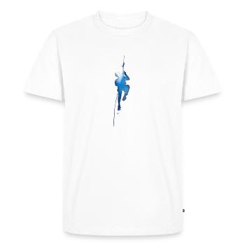 rope man - Men's Premium Organic T-Shirt - white - Front - Nico (187cm)