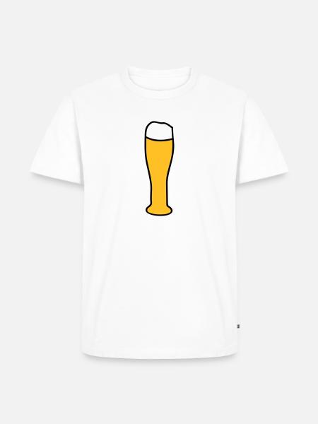 Weizenbier - Männer Premium Bio T-Shirt - Weiß
