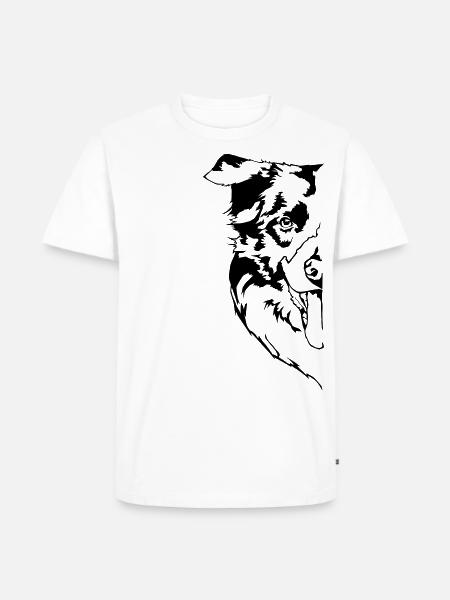 Border Collie - Männer Premium Bio T-Shirt - Weiß