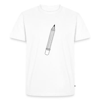 Crayon - T-shirt Premium bio Homme - blanc - Devant - Nico (187cm)