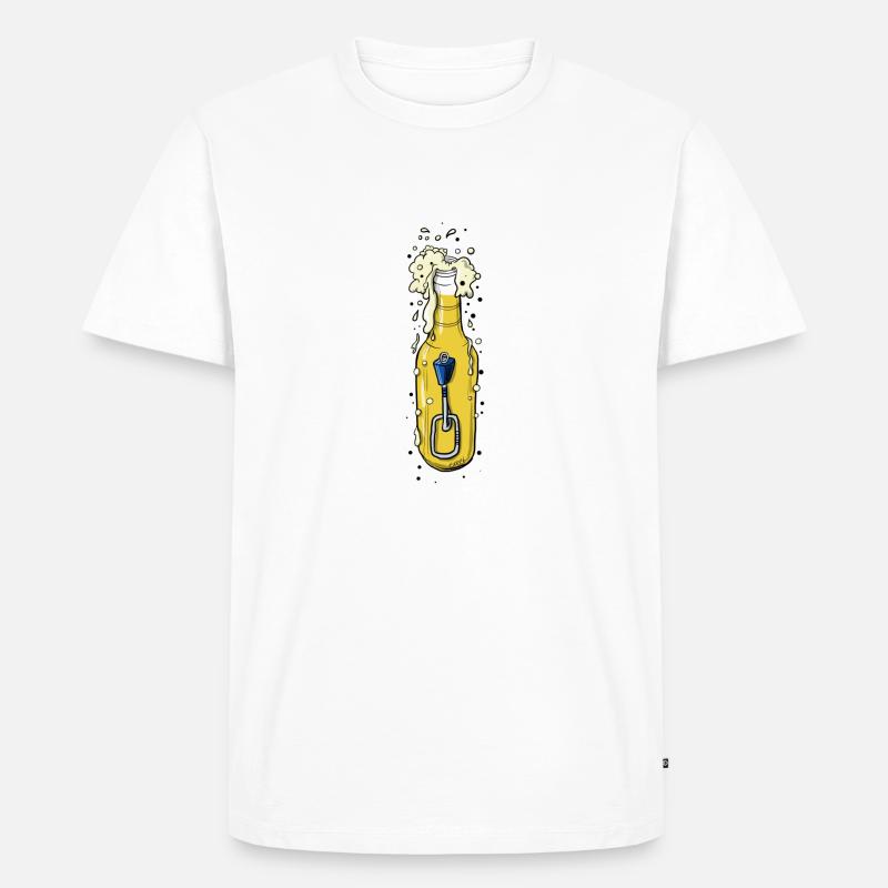 Bierzeit - Männer Premium Bio T-Shirt - Weiß