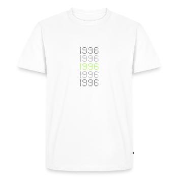 Style 1996 - Men's Premium Organic T-Shirt - white - Front - Nico (187cm)