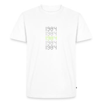 1984 1984 - T-shirt Premium bio Homme - blanc - Devant - Nico (187cm)