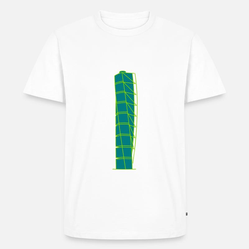 Turning Torso Malmö 2 - Männer Premium Bio T-Shirt - Weiß