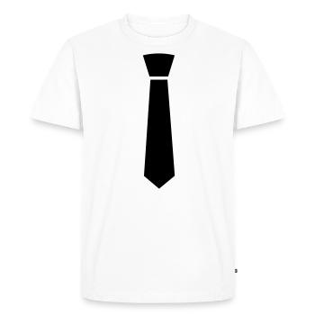 Cravate - T-shirt Premium bio Homme - blanc - Devant - Nico (187cm)