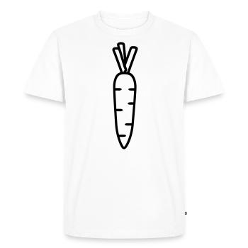 Carotte - T-shirt Premium bio Homme - blanc - Devant - Nico (187cm)