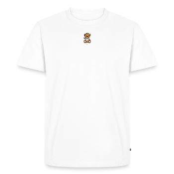 Pixel MiniBear Argentina - T-shirt Premium bio Homme - blanc - Devant - Nico (187cm)