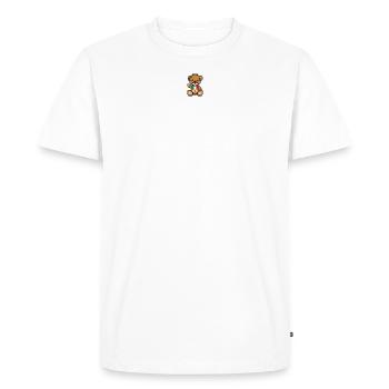 Pixel MiniBear Italy - Men's Premium Organic T-Shirt - white - Front - Nico (187cm)