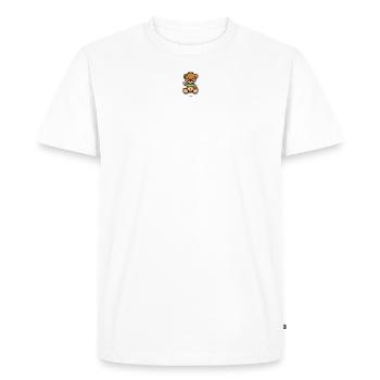 Pixel MiniBear Sweden - T-shirt Premium bio Homme - blanc - Devant - Nico (187cm)