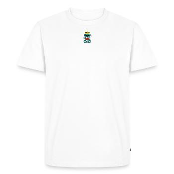 Pixel MiniBear King - T-shirt Premium bio Homme - blanc - Devant - Nico (187cm)