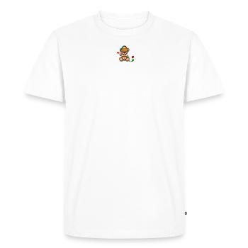 Pixel MiniBear Pride - T-shirt Premium bio Homme - blanc - Devant - Nico (187cm)