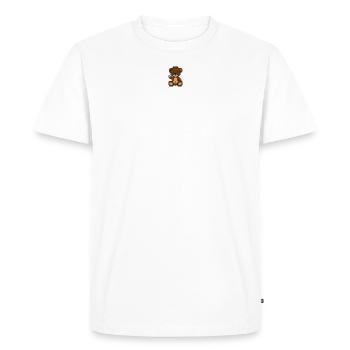 Pixel MiniBear Brownie - T-shirt Premium bio Homme - blanc - Devant - Nico (187cm)