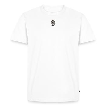 Pixel MiniBear Pastel Black - Men's Premium Organic T-Shirt - white - Front - Nico (187cm)