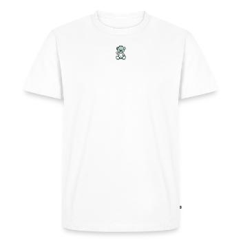 Pixel MiniBear Pastel Cyan - T-shirt Premium bio Homme - blanc - Devant - Nico (187cm)