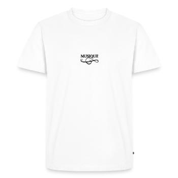 Musique - T-shirt Premium bio Homme - blanc - Devant - Nico (187cm)