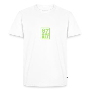 Année 67 - T-shirt Premium bio Homme - blanc - Devant - Nico (187cm)