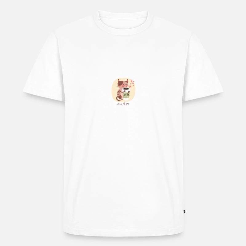 Katze - Männer Premium Bio T-Shirt - Weiß