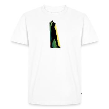 Double Axe Axe - Men's Premium Organic T-Shirt - white - Front - Nico (187cm)