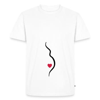 babybauch - T-shirt Premium bio Homme - blanc - Devant - Nico (187cm)