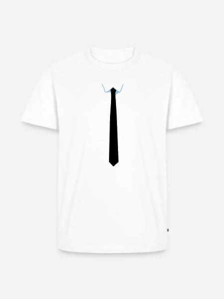 tie - Men's Premium Organic T-Shirt - white