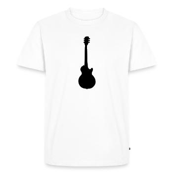 guitare electrique gibson Les paul - T-shirt Premium bio Homme - blanc - Devant - Nico (187cm)