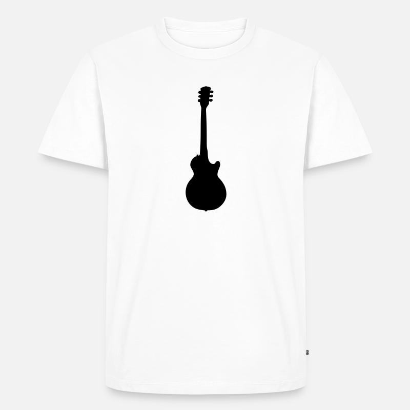 guitar gibson - Männer Premium Bio T-Shirt - Weiß