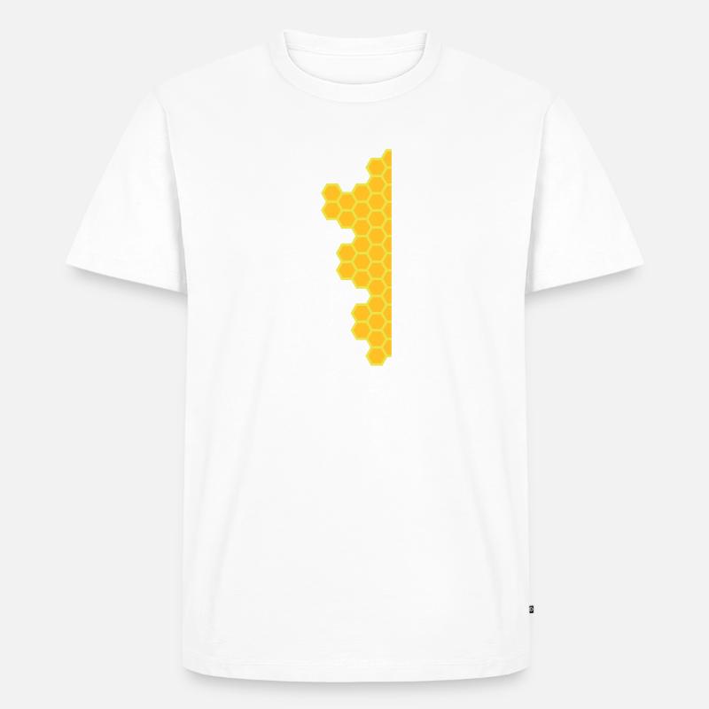 Honeycombs - Männer Premium Bio T-Shirt - Weiß