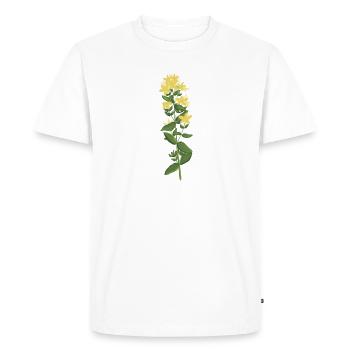 Millepertuis jaune - T-shirt Premium bio Homme - blanc - Devant - Nico (187cm)
