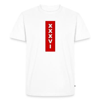 Ajax 36th national title - Men's Premium Organic T-Shirt - white - Front - Nico (187cm)