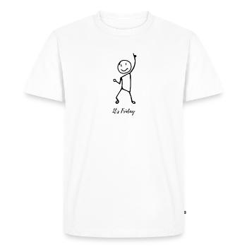 friday 1 - Männer Premium Bio T-Shirt - Weiß - Vorne - Nico (187cm)