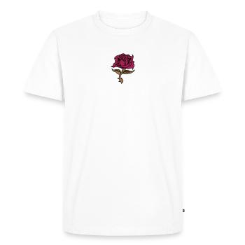 Rose (fleur) - T-shirt Premium bio Homme - blanc - Devant - Nico (187cm)