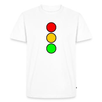 Feu de circulation 02 - T-shirt Premium bio Homme - blanc - Devant - Nico (187cm)