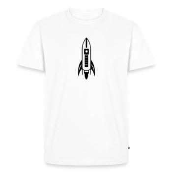 Rocket - Men's Premium Organic T-Shirt - white - Front - Nico (187cm)