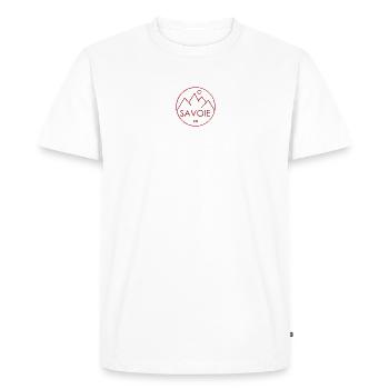 SAVOY Mountains Flag - Men's Premium Organic T-Shirt - white - Front - Nico (187cm)