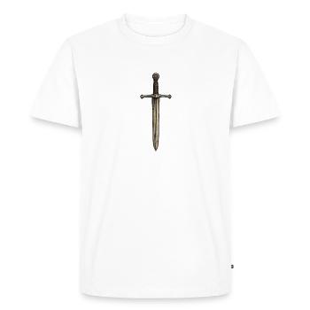 Épée du Moyen Âge - T-shirt Premium bio Homme - blanc - Devant - Nico (187cm)