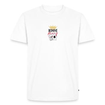 Roi du rami - T-shirt Premium bio Homme - blanc - Devant - Nico (187cm)
