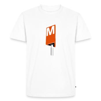 U-Bahn Helsinki - Männer Premium Bio T-Shirt - Weiß - Vorne - Nico (187cm)