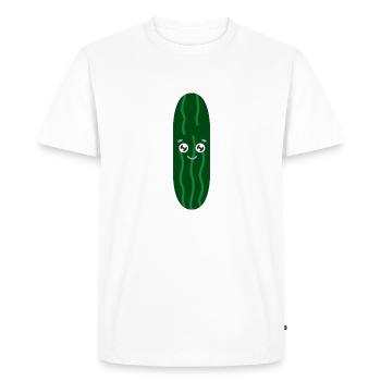 Concombre - T-shirt Premium bio Homme - blanc - Devant - Nico (187cm)