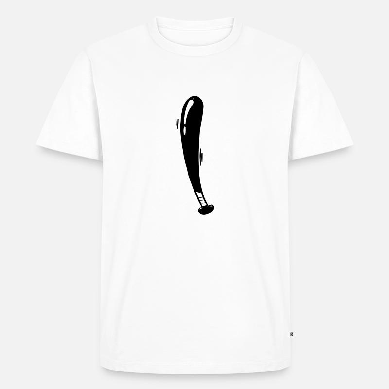 Baseball schläger - Männer Premium Bio T-Shirt - Weiß