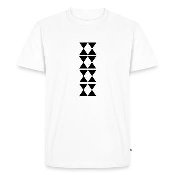 Dernière mode - T-shirt Premium bio Homme - blanc - Devant - Nico (187cm)