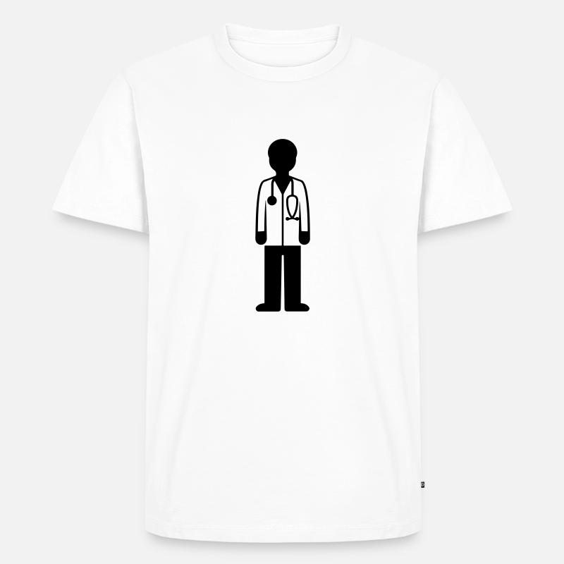 Doktor Arzt - Männer Premium Bio T-Shirt - Weiß