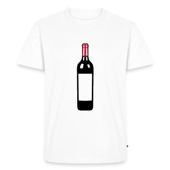 red wine bottle wine bottle plonk - Men's Premium Organic T-Shirt - white - Front - Nico (187cm)