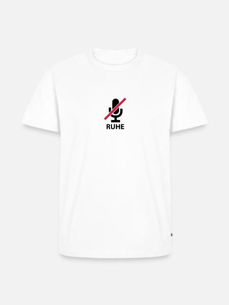 Rest - Mute - Silence - Geluid uit - Herre Premium økologisk T-shirt - hvid
